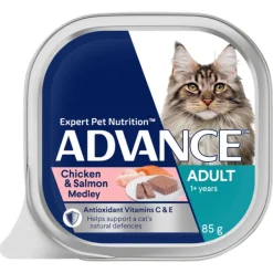 Online Advance - Wet ADVANCE - Adult Chicken & Salmon Medley Cat Wet Food (85g x 7pk)