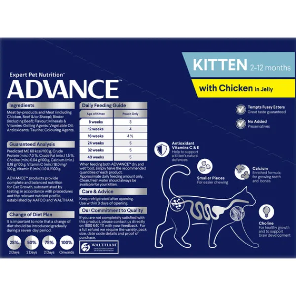 Outlet Advance - Wet ADVANCE - Kitten Chicken in Jelly Cat Wet Food (12pk x 85g)
