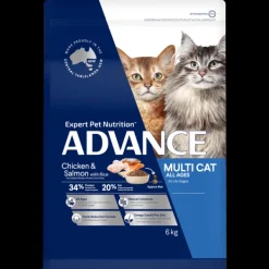 Clearance Advance - Dry ADVANCE - Multi Cat Chicken & Salmon with Rice Dry Cat Food (6kg)