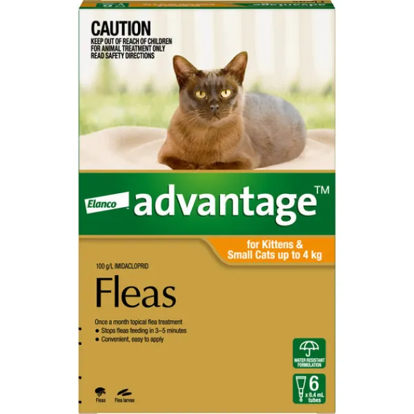 Clearance Advantage - Flea Treatment for Cats up to 4kg (6pk)