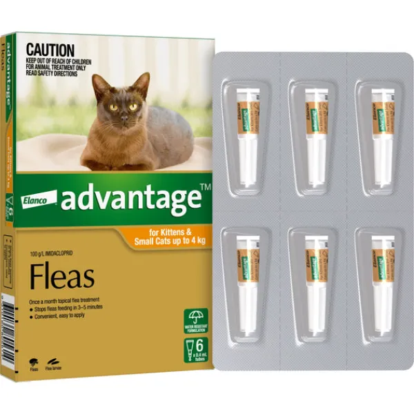 Clearance Advantage - Flea Treatment for Cats up to 4kg (6pk)