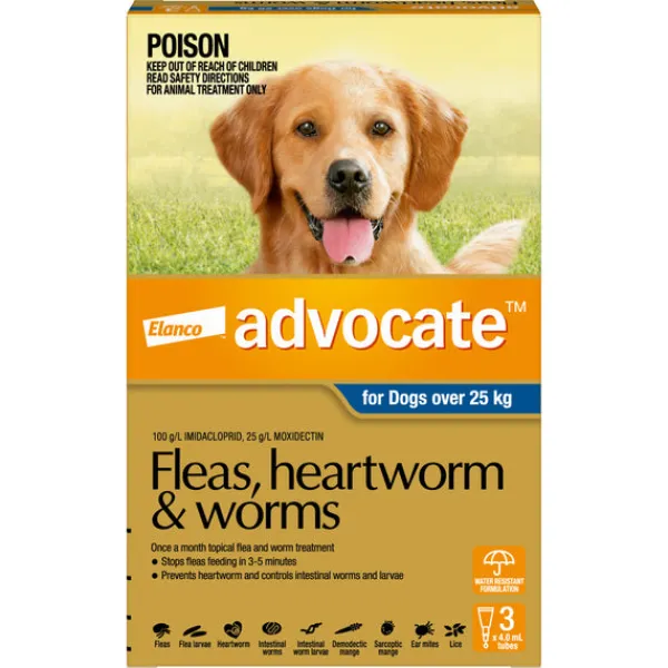 Hot Advocate - Dog over 25kg (3pk)
