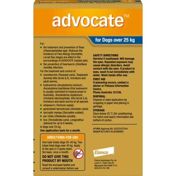 Hot Advocate - Dog over 25kg (3pk)
