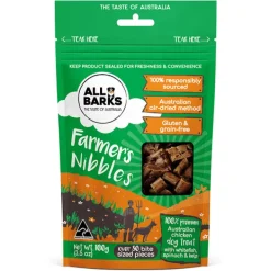 Best All Barks - Farmers Nibbles Chicken & Whitefish & Spinach & Kelp (100g)