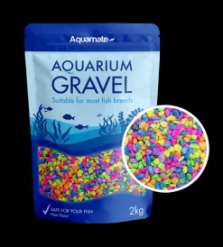 Sale Natures Best Aquamate - Coloured Gravel 2kg (Fluro Multi Colour)