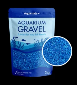 Clearance Natures Best Aquamate - Coloured Gravel 2kg (Light Blue)