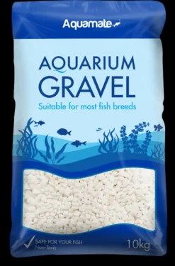 Clearance Natures Best Aquamate - Natural Gravel 10kg (Snow White)