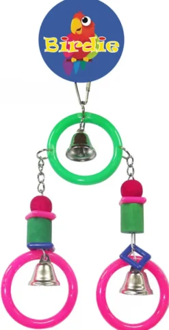 Best Pet Pacific Misc. Birdie - 3 Plastic Rings with Blocks & 3 Bells