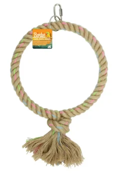 Sale Pet Pacific Misc. Birdie - Jute Parrot Ring (25cm)