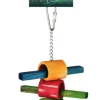 New Pet Pacific Misc. Birdie - Rainbow Stick n Ring Bird Toy