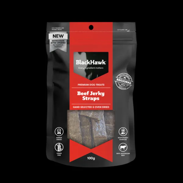 Outlet Black Hawk - Treats Black Hawk - Beef Straps Dog Treats (100g)