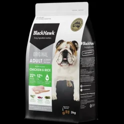 Online Black Hawk - Dry Black Hawk - Chicken & Rice Adult Dog Dry Food (3kg)