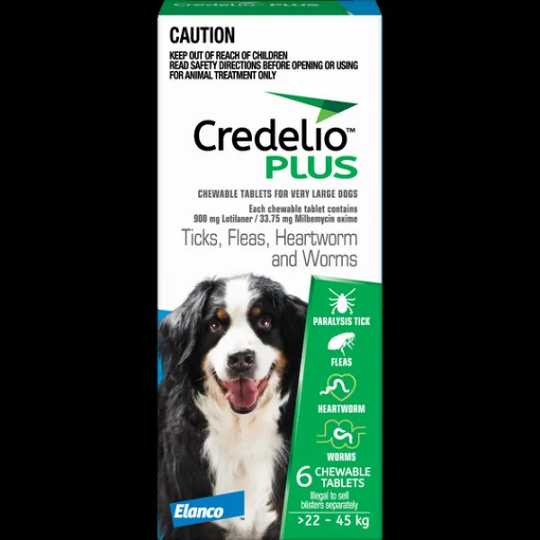 New Credelio Plus - Chewable Tablets for X-Large Dogs (22-45kg) (6pk)