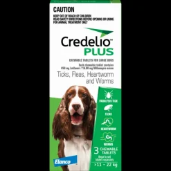 Fashion Credelio Plus - Chewable Tablets for Large Dogs (11-22kg) (3pk)
