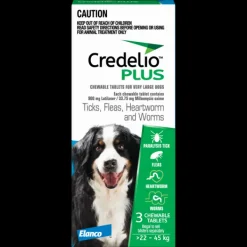 Clearance Credelio Plus - Chewable Tablets for X-Large Dogs (22-45kg) (3pk)