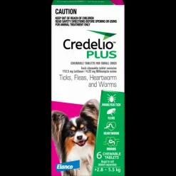 Sale Credelio Plus - Chewable Tablets for Small Dogs (2.5-5.5kg) (6pk)