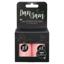 Fashion Dan and Sam Dan & Sam - Biodegradable Poop Bags (Blush) (40pk)