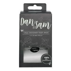 New Dan and Sam Dan & Sam - Biodegradable Poop Bags (Grey) (120pk)