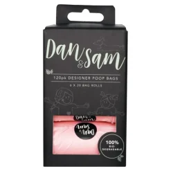 Hot Dan and Sam Dan & Sam - Biodegradable Poop Bags (Blush) (120pk)