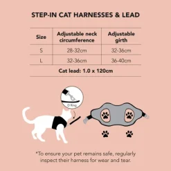 Discount Dan and Sam Dan & Sam - Cat Step-in Harness & Lead (Lahana) - Large