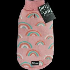 Outlet Dan and Sam Dan & Sam - Dog Jumper (Pink Rainbows) - 50cm