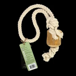 Discount Dan and Sam Dan & Sam - Pull and Tug Coffee Wood Rope Toy