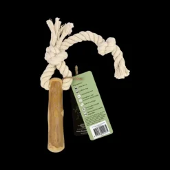 Best Dan and Sam Dan & Sam - Tugging Stick Coffee Wood Rope Toy