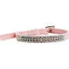 New Dan and Sam Dan & Sam - Vegan Leather Cat Collar (Blush Diamante)