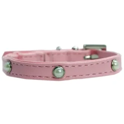 Fashion Dan and Sam Dan & Sam - Vegan Leather Cat Collar (Blush Pearl) - Small