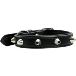 Best Dan and Sam Dan & Sam - Vegan Leather Dog Collar (Black Spike)