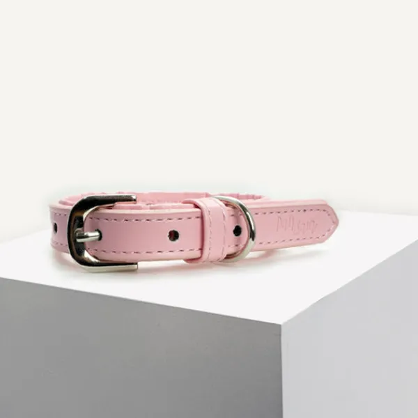Sale Dan and Sam Dan & Sam - Vegan Leather Dog Collar (Blush)