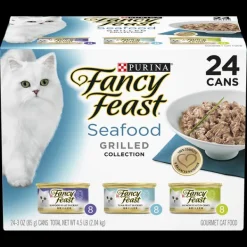 New Nestle Wet FANCY FEAST - Adult Classic Seafood Grilled Collection Wet Cat Food (85g x 24pk)