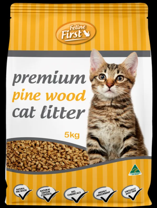 Fashion Feline First - Pine Wood Cat Litter 5kg