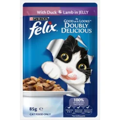 Fashion Nestle Wet FELIX - Adult Doubly Delicious Meat Selection in Jelly Wet Cat Food (85g x 12pk)