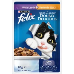 Fashion Nestle Wet FELIX - Adult Doubly Delicious Meat Selection in Jelly Wet Cat Food (85g x 12pk)
