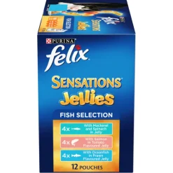 Online Nestle Wet FELIX - Adult Sensations® Jellies Fish Selection Wet Cat Food (85g x 12pk)
