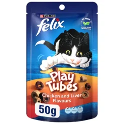 Hot Nestle Pet Treats FELIX - Play Tubes Chicken & Liver Cat Treats (50g)