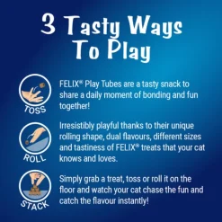 Clearance Nestle Pet Treats FELIX - Play Tubes Tuna & Crab Cat Treats (50g)