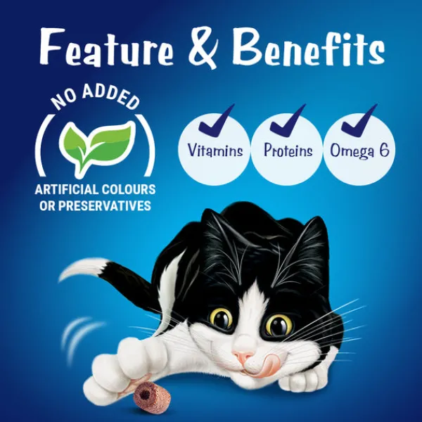 Clearance Nestle Pet Treats FELIX - Play Tubes Tuna & Crab Cat Treats (50g)