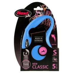 Best Natures Best Flexi - New Classic Retractable Tape Lead for Small Dog Blue (5m)