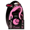 Outlet Natures Best Flexi - New Classic Retractable Tape Lead for Small Dog Pink (5m)