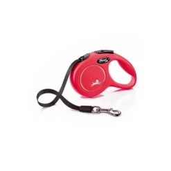 New Natures Best Flexi - New Classic Retractable Tape Lead for Large Dog Red (5m)