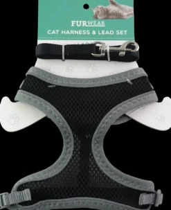 Hot Furwear - Basic Cat Harness & Lead (Black)