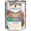 Best Ivory Coat - Wet Ivory Coat - Grain Free Adult Wet Dog Food Lamb & Sardine Stew (400g)