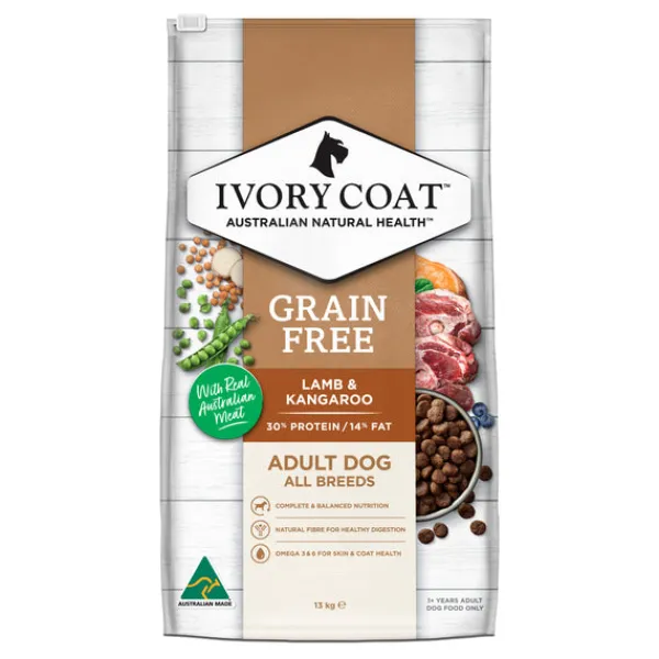 Sale Ivory Coat - Dry Ivory Coat - Grain Free Adult Dry Dog Food Lamb & Kangaroo (13kg)