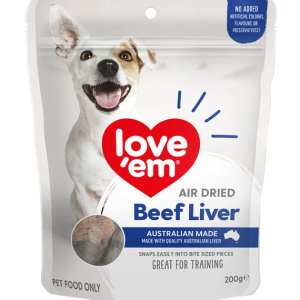 Clearance Love em - Beef Liver Air Dried Dog Treat