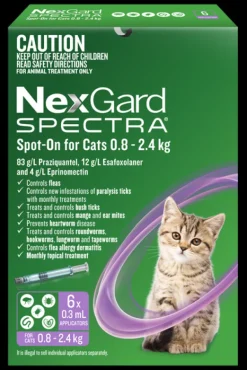 Hot Boehringer Ingelheim NexGard Spectra - Spot-on for Cats (0.8-2.4kg) (6pk)
