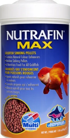 Outlet Nutrafin Max - Medium Goldfish Sinking Pellets (210g)