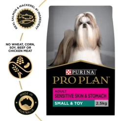 New Proplan - Dry PRO PLAN Adult Sensitive Skin & Stomach Small & Toy Breed Dry Dog Food (2.5kg)