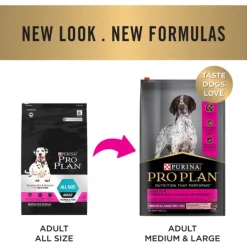 Online Proplan - Dry PRO PLAN Adult Sensitive Skin & Stomach Medium & Large Breed Dry Dog Food (12kg)